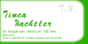 timea wachtler business card